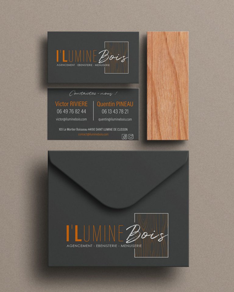 Identité de marque - I'Lumine Bois Réalisation du logo et la charte graphique